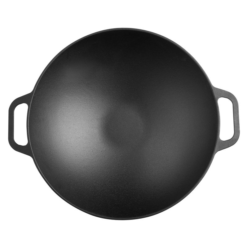 Victoria Cast Iron Wok with Stability Base 14" Black, 4 of 8