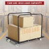 Steel Panel Truck, 1500 Lbs Panel Dolly Cart with 4 Inch Swivel Casters, Heavy Duty Drywall Sheet Cart for Warehouse, Black - 4 of 4