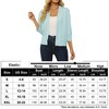 Women's 3/4 Sleeve Cropped Cardigan Sweater Open Front Short Shrugs Cardigans Lightweight Sweaters - 3 of 4