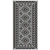 NAYSAYE 9' x 18' Reversible Outdoor Patio Rug Portable Camping Area Mat Waterproof for Backyard Porch Picnic, Black and Gray - 2 of 4