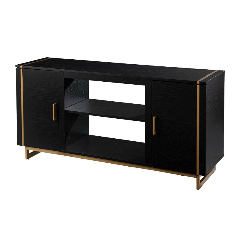Monwit Modern Media Console with Storage Black/Gold - Aiden Lane, 6 of 14