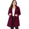 Agnes Orinda Women's Plus Size Winter Fashion Double Breasted with Pockets Warm Pea Coats - 3 of 4