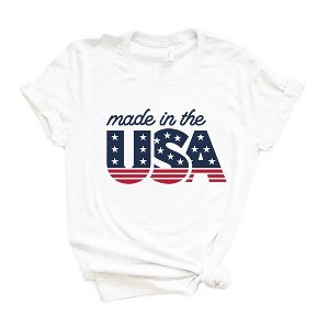 Simply Sage Market Women's Made In The USA Blue Short Sleeve Graphic Tee - 1 of 4