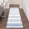 Washable Boho Geometric Rug Non Slip Low Pile Rug Soft Throw Floor Cover Foldable Indoor Carpet for Living Room Bedroom Playroom Nursery - 4 of 4