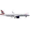 Airbus A321neo Commercial Aircraft "British Airways" White with Tail Stripes 1/400 Diecast Model Airplane by GeminiJets - 3 of 3