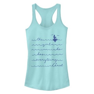 Junior's The Little Mermaid Ariel Has Everything Racerback Tank Top - 1 of 4