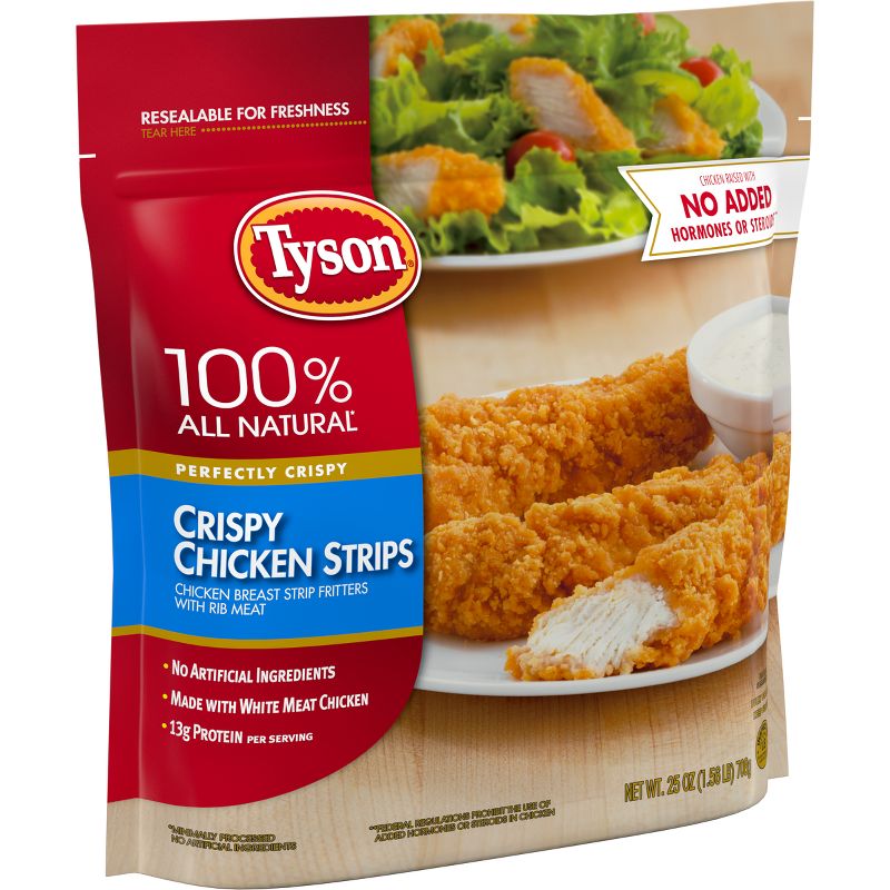 Tyson All Natural Crispy Chicken Strips - Frozen - 25oz, 5 of 8