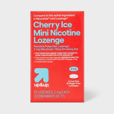 Nicotine 2mg Mini Lozenge - Cherry Ice - 81ct - up&up™