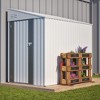 CAVINAS 4x7 FT Lean-To Outdoor Storage Shed,Heavy-Duty Metal Tool Shed with Lockable Door,Large Garden Shed for Patio,Backyard,White - 2 of 4