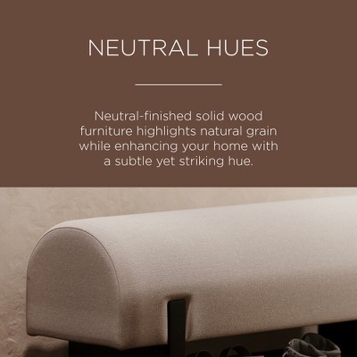 Juno Modern Upholstered Bench with Black Wooden Base