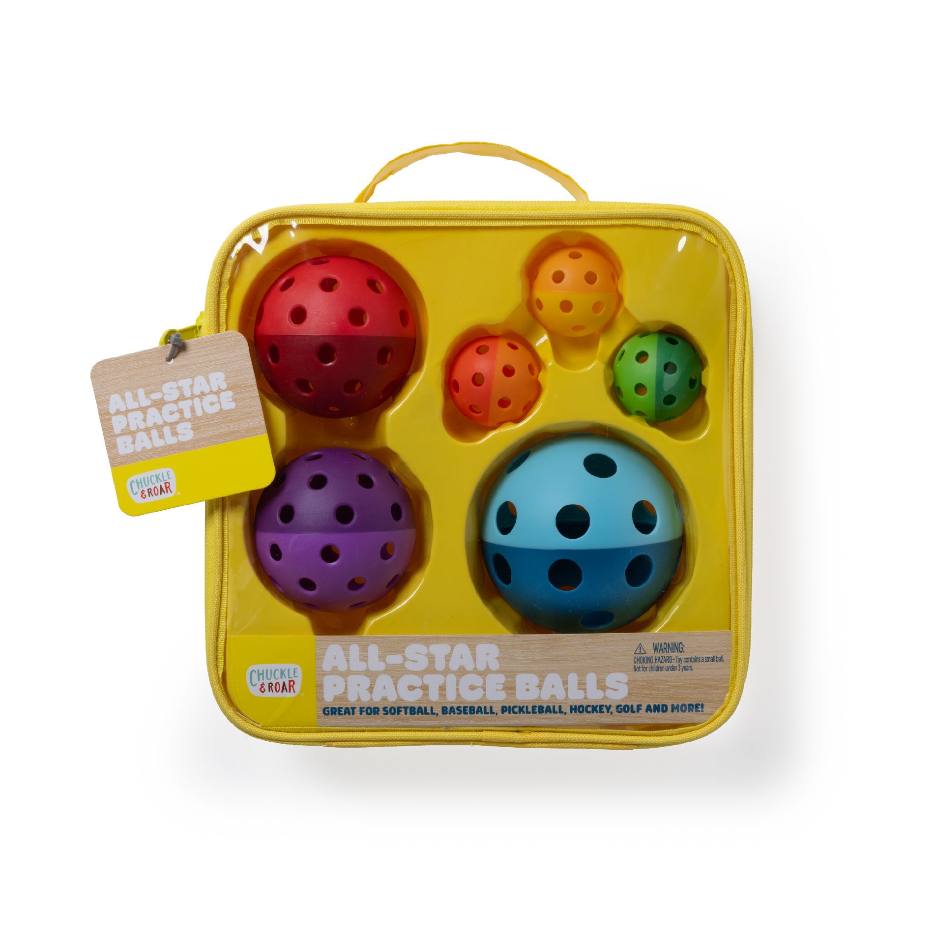 Chuckle & Roar All-Star Practice Lightweight Plastic Toy Multi-Sports Ball Set - 6pc