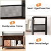 70.87" Bookshelf with Doors, Industrial Bookcase with 4 Tiers Open Storage Shelf, Bookshelves Display Rack Cabinet for Bedroom, Living Room, Office - 3 of 4