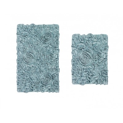 Bell Flower Collection Cotton Floral Pattern Tufted Bath Rug Set Pack of 3 - Home Weavers