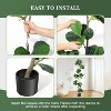 Whizmax Artificial Fiddle Leaf Fig Tree, Faux Trees with Fake Plants Fiddle Leaves Greenery with White Planter for Home Office Decor - 4 of 4