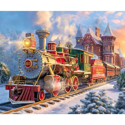 Sunsout Christmas Train Ride 1000 pc  Christmas Jigsaw Puzzle 77057