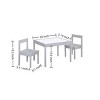 FURNIinspire Kids Table Sets 3 Piece Kids Table And Chairs,Table And Chairs For Kids, Living Room, Dining Room, Nursery, Gray, 25"*19"*18" - 3 of 4