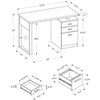 Sapphtopaz Modern Home Office Desks Computer Desk with Storage Drawers Writing Desk Gaming Desk Office Desk for Home Office - 3 of 4
