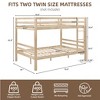MAYEERTY Full over Full Bunk Bed with Ladder, Wooden Bed Frame with High Guardrail and Ladder for Kids, No Box Spring Needed, Natural - 4 of 4
