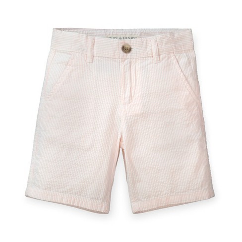 Green Boys Striped Seersucker Eton & Shorts - Pink Princess