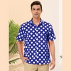Lars Amadeus Men's Summer Polka Dots Button Down Short Sleeves Hawaiian Shirts - 2 of 4