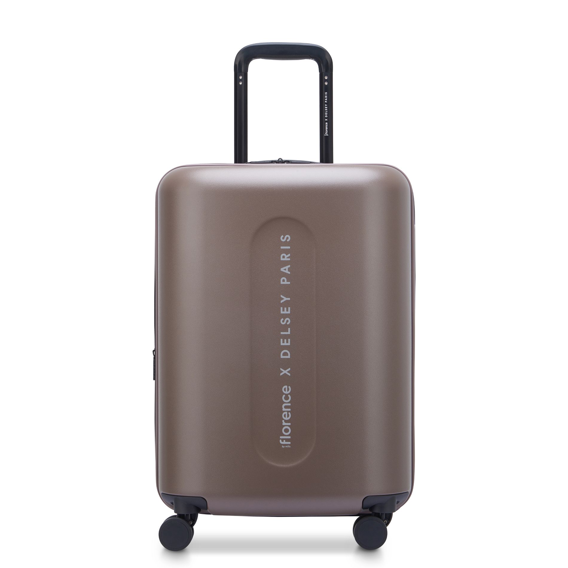 Florence by mills x DELSEY PARIS Carry On Catch Flights Expandable 20" Hardside Spinner Suitcase - Chestnut