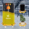 55 Gallon Drum Dolly, 1250 lbs Capacity Heavy-Duty Trash Can Cart with Cross Braces and 5 Wheels, Steel Frame Dolly - 4 of 4
