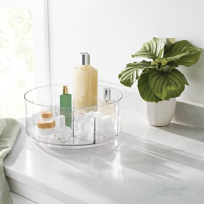 Bathroom Plastic Spinning Turntable Beauty Organizer Clear - Brightroom&#8482;