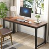 Itopfox Modern Computer Desk, Large Office Desk with Metal Legs, Study Writing Workstation for Home Office, Rustic Brown - 4 of 4