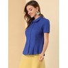 INSPIRE CHIC Women's Sweet Ruffle Trim Peter Pan Collar Button-Down Shirt - 4 of 4