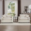 Corduroy Armrest Sofa Set with Two Single Sofa, Ideal for Bedroom and Office - 2 of 4