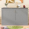 NicBex Full Size Murphy Bed 75.7" Wooden Frame Morden Hideaway Wall Bed with Top Shelf and 1 Spacious Drawer for Apartment - 3 of 4