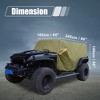 Unique Bargains Cab Car Cover for Jeep Wrangler JK JL Hardtop 2 door 2007-2021 W/ Door Zipper - 3 of 3