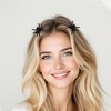 Unique Bargains Fashion Halloween Duckbill Clip Spiders Hair Clip Black White 1 Pc - 3 of 4