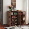 SKRAN Shoe Cabinet,5-Tier Shoe Storage Cabinet with Adjustable Shelves,Wooden Shoe Rack Organizer with Louvered WhiteDoors for Entryway,Hallway - 2 of 4