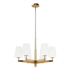 Hunter Fans 26" Nolita Ceiling Light Alturas Gold Finish - 6 Bulb Chandelier for Glamorous Indoor Spaces - 1 of 1