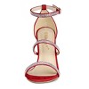 Allegra K Women's Strappy Rhinestone Stiletto Heel Heel Sandals - 3 of 4