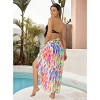 HAPPY BAY Women's Beach Wrap Bikini Swimwear Swim Cover Up Bathing suit Summer Wraps Swimsuit Sarong Coverups Skirts for Women One Size Stripes Multi - 2 of 4