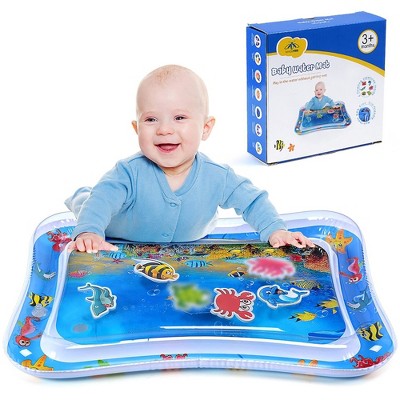Image of Magifire Tummy Time Water Mat for Infants 3-12 Months Old, Measures 27 inches x 21 inches, Water Mat for Babies, Water Play Mat