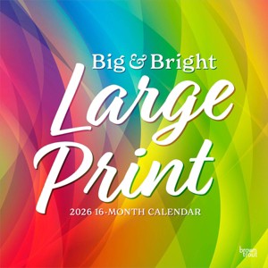 BrownTrout Big and Bright Large Print 2026 12"x24" Hanging Square Wall Calendar Plastic-Free - 1 of 4