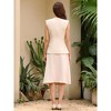 INSPIRE CHIC Women's Summer Sleeveless Crew Neck Button Down Business Casual Waistcoat - 4 of 4