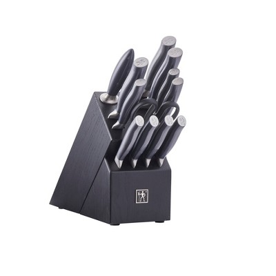 Henckels Solution 12-pc Knife Set With Block, Chef Knife, Paring Knife,  Steak Knife, Grey, Stainless Steel : Target