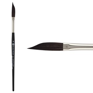 Borciani Bonazzi HIDRO Synthetic Sword Striper Liner Brushes for Fine Lines & Lettering - Size 8 - Short Handle, Handcrafted in Italy, Cruelty-Free - 1 of 4