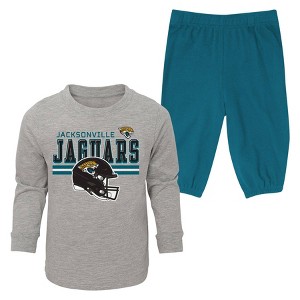 NFL Jacksonville Jaguars Boys' 2pk Pant and Long Sleeve T-Shirt Set - 1 of 3