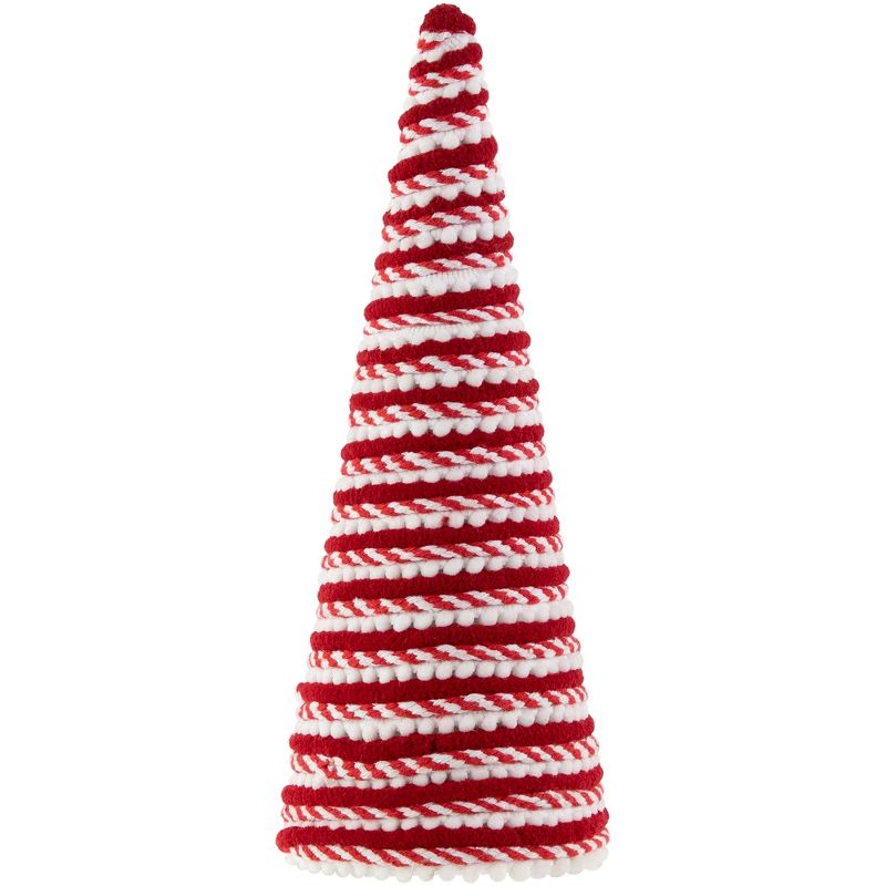 Northlight 0.8 FT Red and White Candy Cane Swirled Christmas Cone Tree, 1 of 7