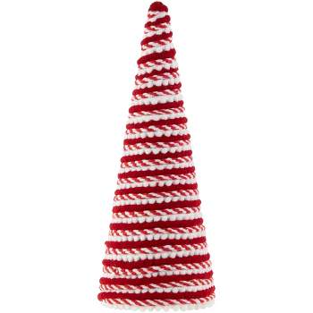 Northlight 0.8 FT Red and White Candy Cane Swirled Christmas Cone Tree
