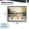 Stupell Industries Vintage Winter Ice Skaters Floating Frame Canvas Art - 4 of 4