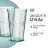 Amici Home Jus de Fruits Tumbler - Set of 4 Rustic French Embossed Glasses, 11 Oz. Recycled Green-Tinted - Lead-Free, BPA Free, Dishwasher Safe - 4 of 4