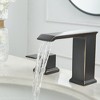 BWE 8 in. Waterfall Widespread 2-Handle Bathroom Faucet With Pop-up Drain Assembly in Spot Resist - 4 of 4