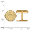 Black Bow Jewelry 14k Yellow Gold Plated Sterling Silver West Virginia Mountaineers NCAA Cuff Links - 2 of 3