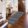 Machine Washable Rug with Rubber Backing Boho Geometric Area Rug Low Pile Foldable Rug Stain Resistant Indoor Carpet for Living Room Bedroom - 2 of 4